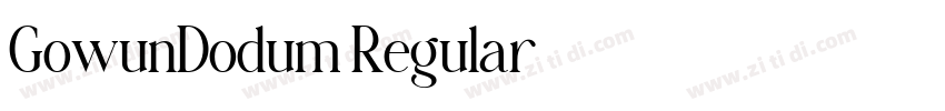 GowunDodum Regular字体转换 GowunDodum Regular字体转换